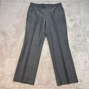 Ted Baker Modern Straight Dress Pants Mens Size 34x30 Gray Slacks Office Formal